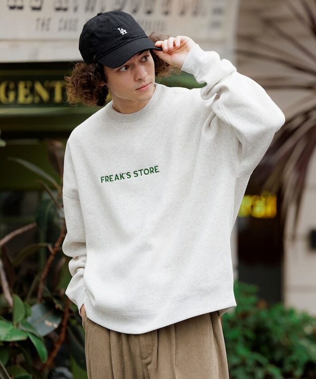 FREAKS STORE 寬鬆版型刺繡logo大學T_37