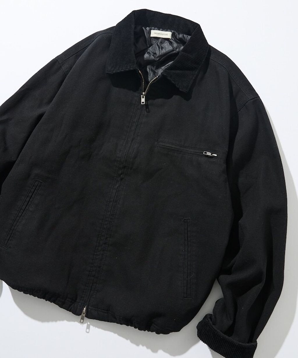 FREAKS STORE 寬版燈芯絨領拼接鴨絨工裝外套_2