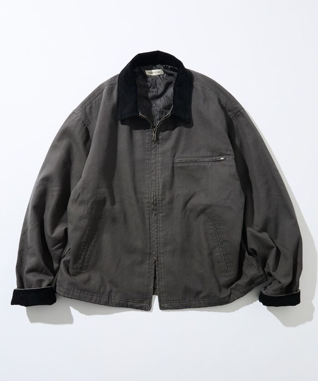 FREAKS STORE 寬版燈芯絨領拼接鴨絨工裝外套_5