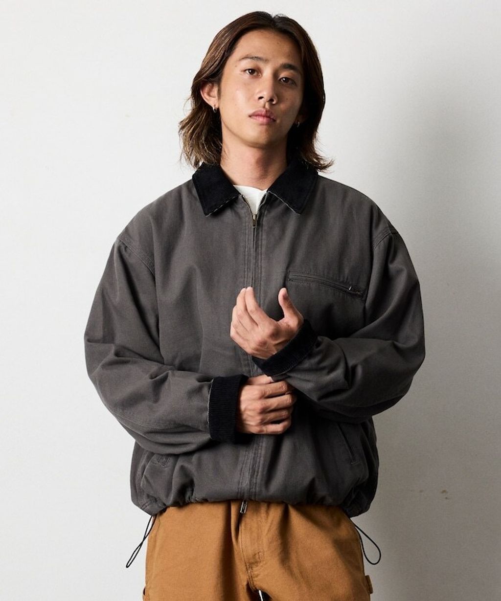 FREAKS STORE 寬版燈芯絨領拼接鴨絨工裝外套_40