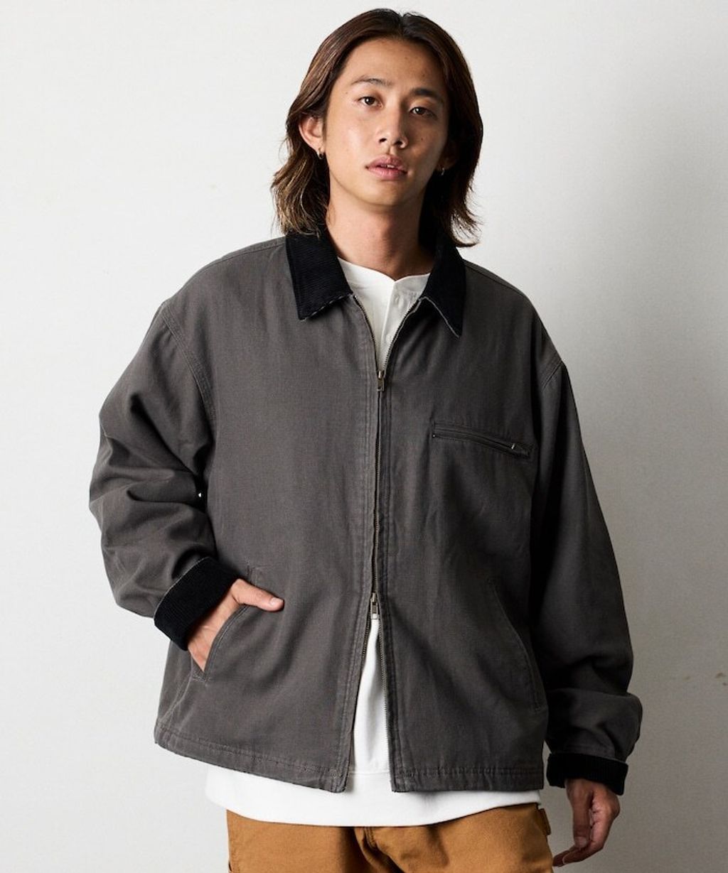 FREAKS STORE 寬版燈芯絨領拼接鴨絨工裝外套_36