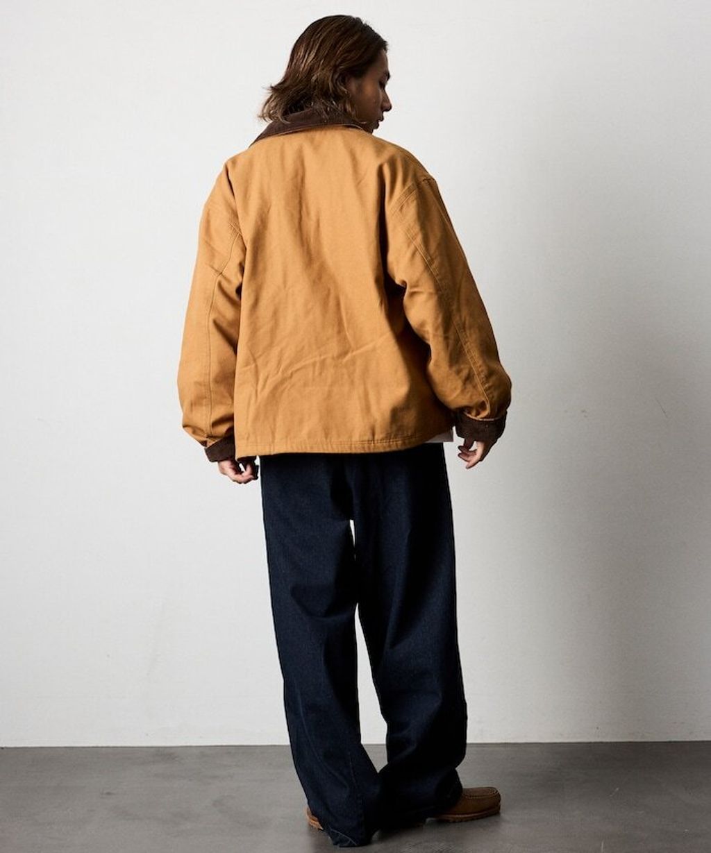 FREAKS STORE 寬版燈芯絨領拼接鴨絨工裝外套_21