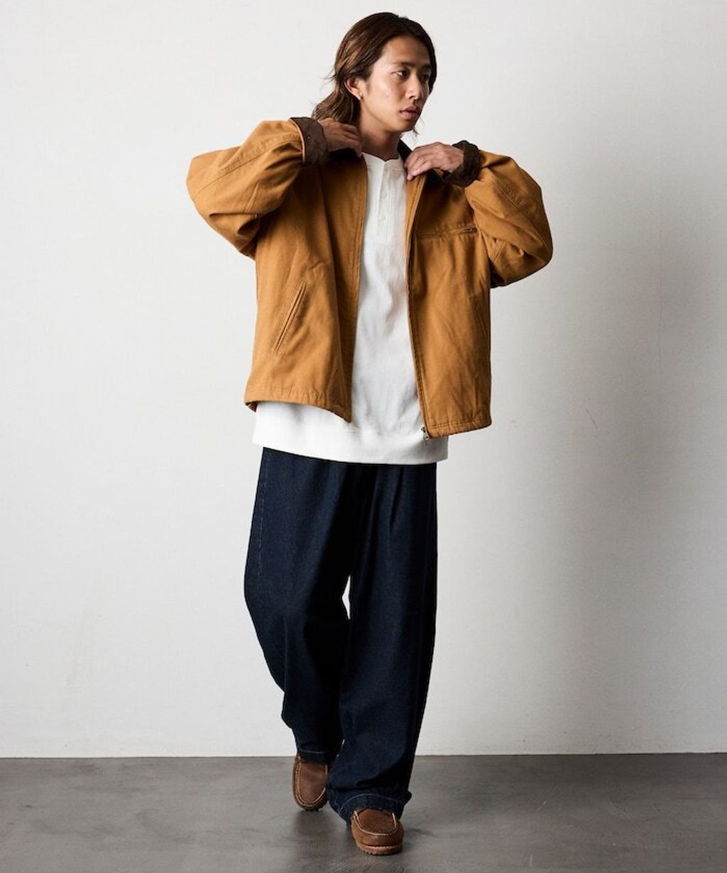 FREAKS STORE 寬版燈芯絨領拼接鴨絨工裝外套_19