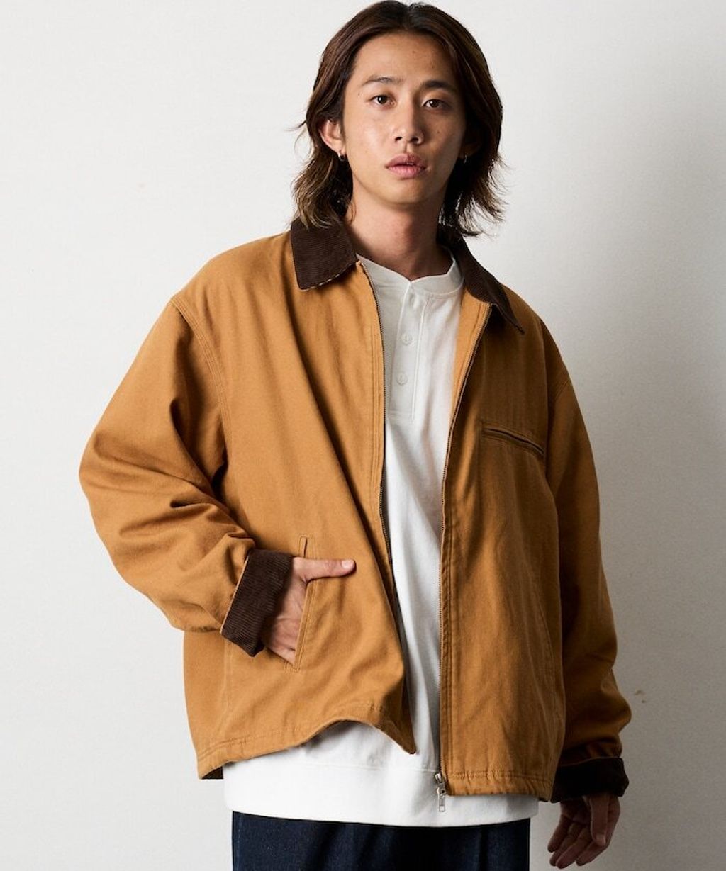 FREAKS STORE 寬版燈芯絨領拼接鴨絨工裝外套_22