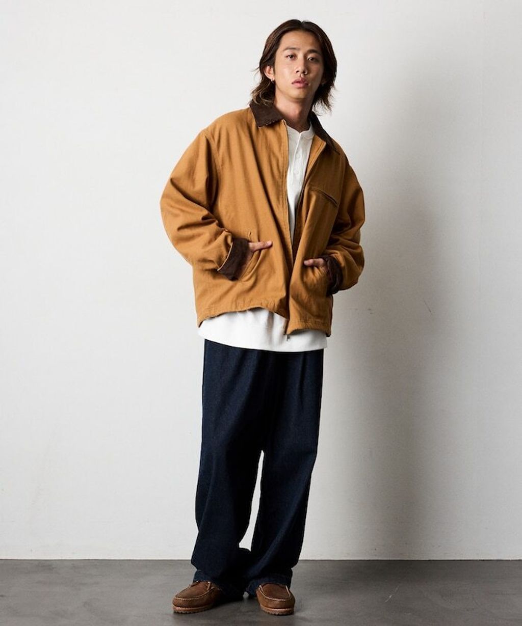 FREAKS STORE 寬版燈芯絨領拼接鴨絨工裝外套_18