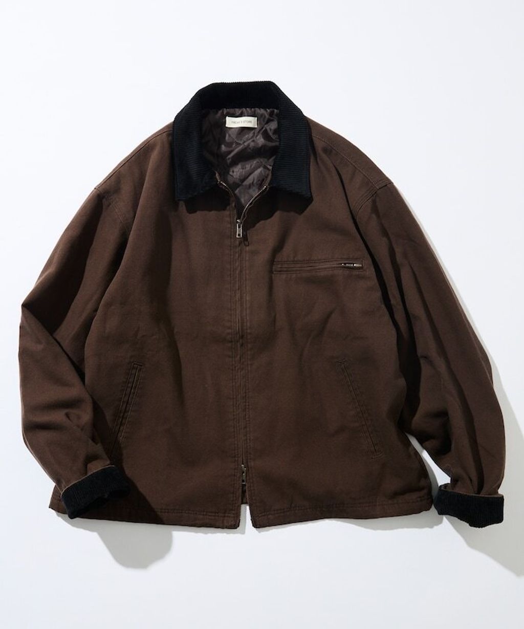 FREAKS STORE 寬版燈芯絨領拼接鴨絨工裝外套_13