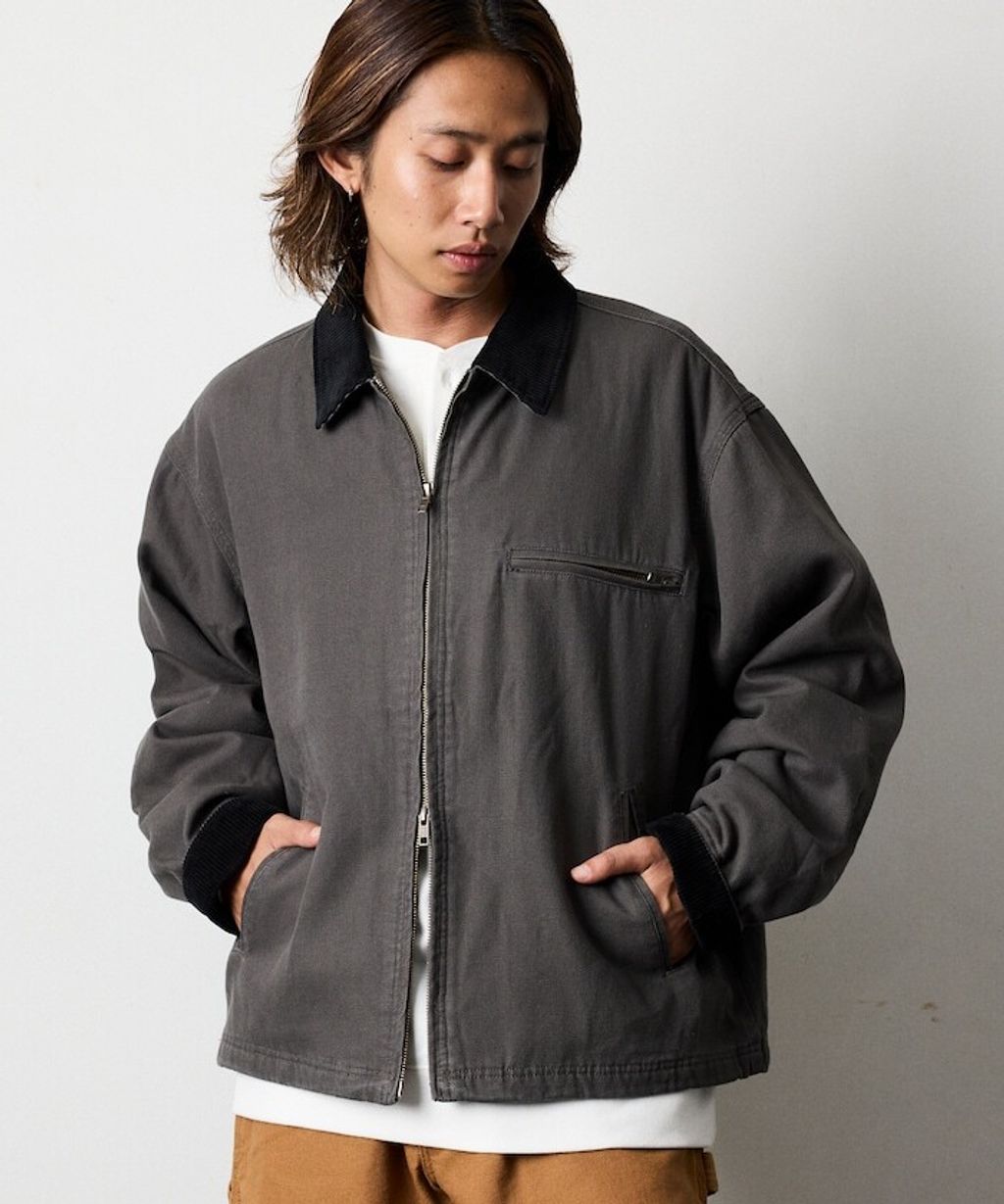 FREAKS STORE 寬版燈芯絨領拼接鴨絨工裝外套_35