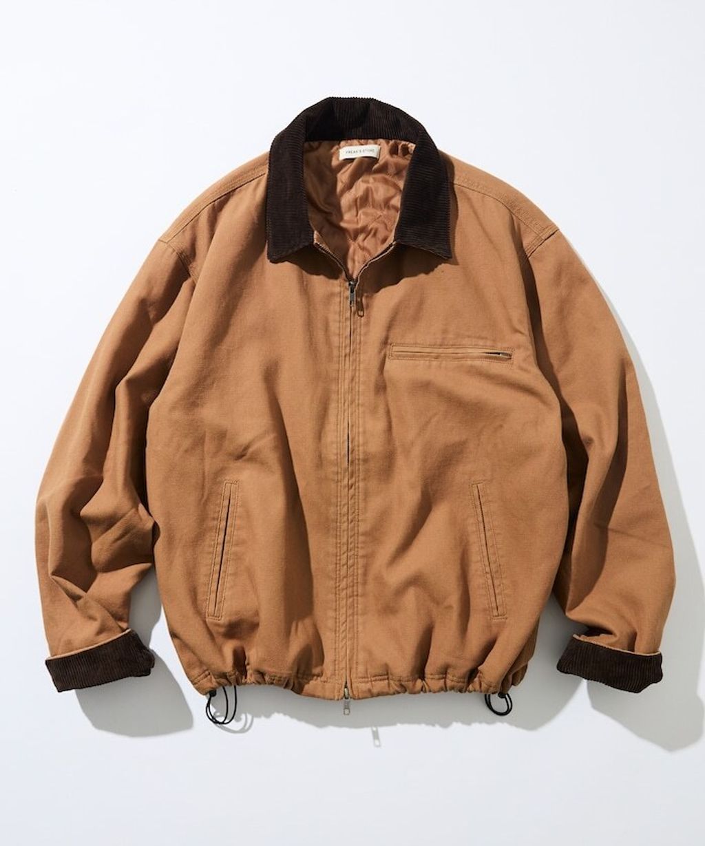 FREAKS STORE 寬版燈芯絨領拼接鴨絨工裝外套_11
