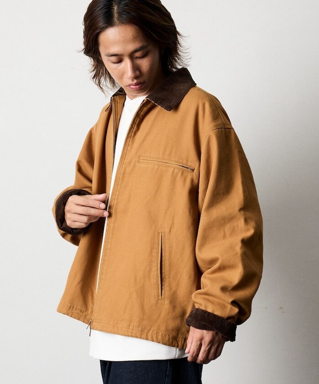 FREAKS STORE 寬版燈芯絨領拼接鴨絨工裝外套_24