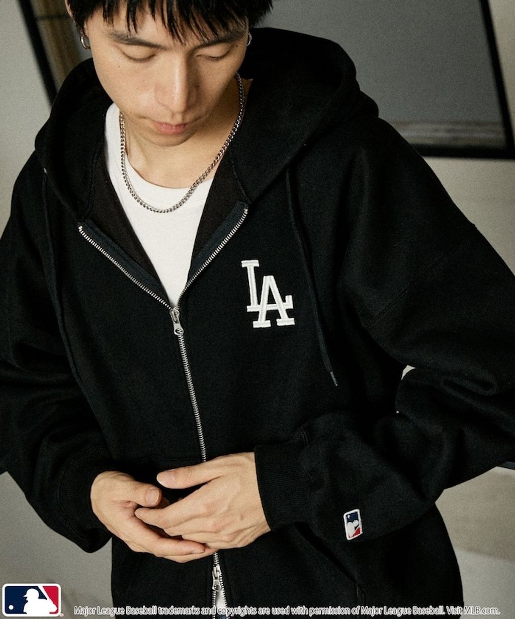 FREAKS STORE x MLB 雙拉鍊刺繡logo連帽外套_4