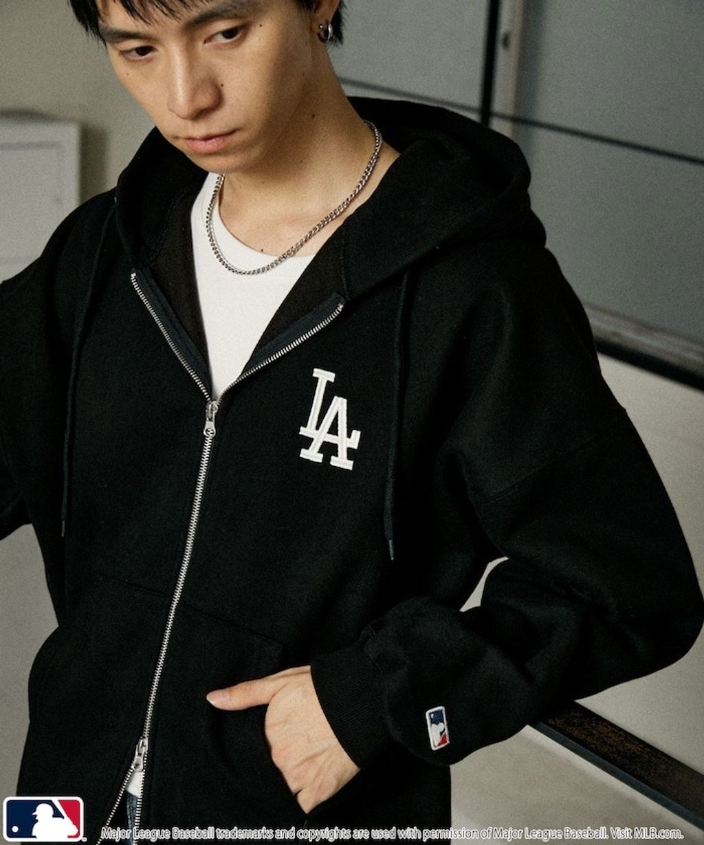FREAKS STORE x MLB 雙拉鍊刺繡logo連帽外套_5
