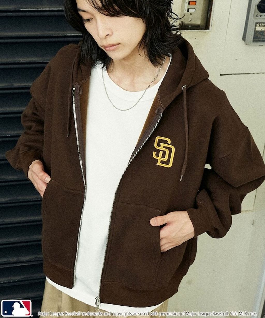 FREAKS STORE x MLB 雙拉鍊刺繡logo連帽外套_38