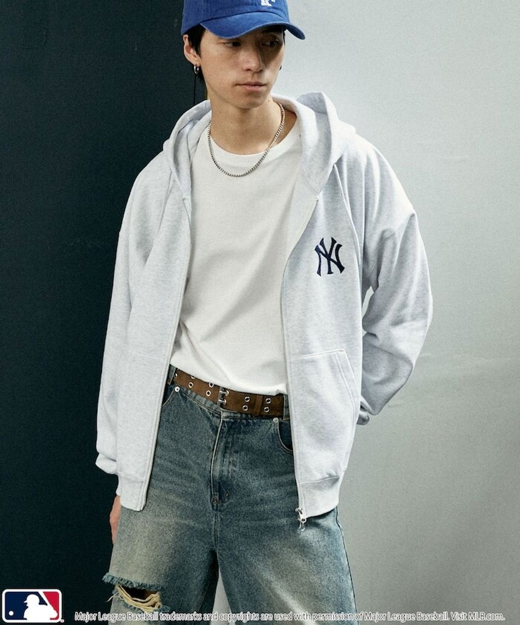 FREAKS STORE x MLB 雙拉鍊刺繡logo連帽外套_29