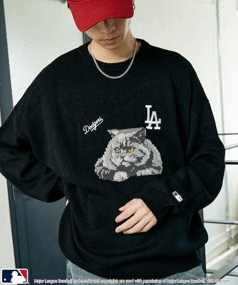 FREAKS STORE x MLB 貓咪針織薄毛衣_2