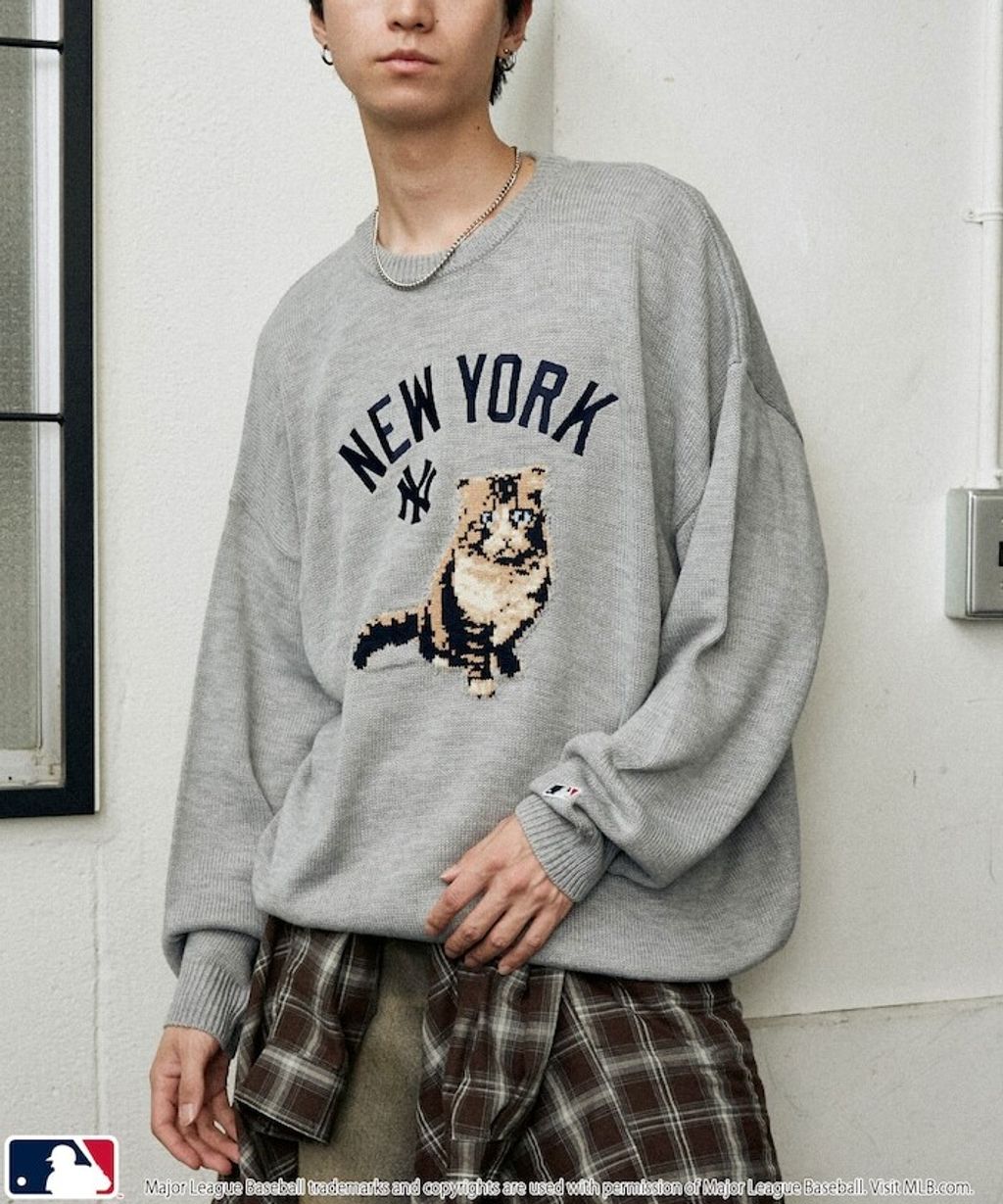 FREAKS STORE x MLB 貓咪針織薄毛衣_1