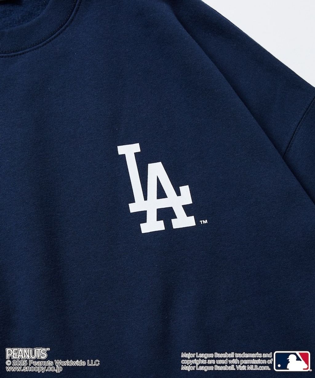 PEANUT × FREAKS STORE x MLB 三方聯名內裡刷毛大學T(道奇隊)_22
