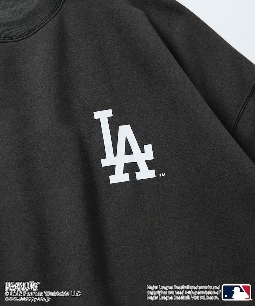 PEANUT × FREAKS STORE x MLB 三方聯名內裡刷毛大學T(道奇隊)_16