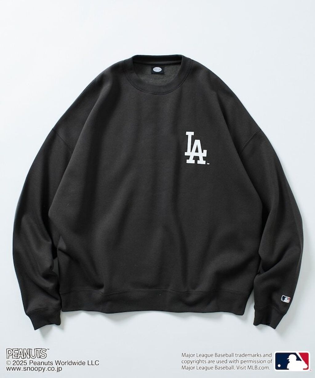 PEANUT × FREAKS STORE x MLB 三方聯名內裡刷毛大學T(道奇隊)_14