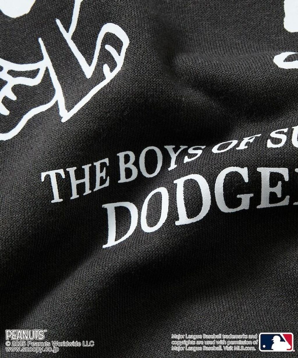 PEANUT × FREAKS STORE x MLB 三方聯名內裡刷毛大學T(道奇隊)_15