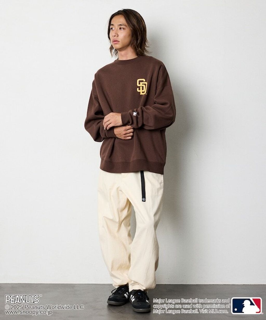 PEANUT × FREAKS STORE x MLB 三方聯名內裡刷毛大學T(教士隊)_10