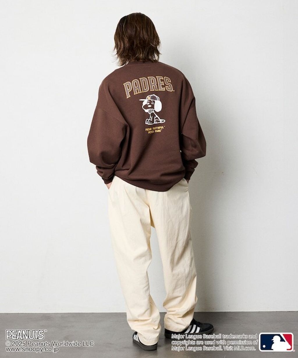 PEANUT × FREAKS STORE x MLB 三方聯名內裡刷毛大學T(教士隊)_8