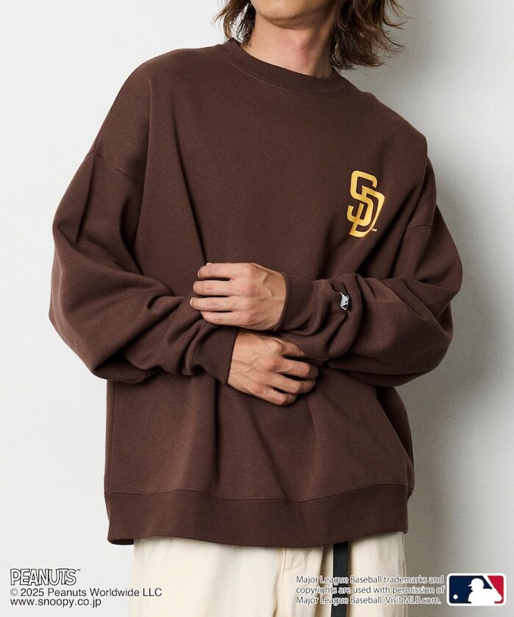 PEANUT × FREAKS STORE x MLB 三方聯名內裡刷毛大學T(教士隊)_7