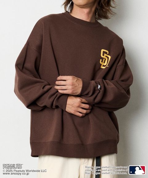 PEANUT × FREAKS STORE x MLB 三方聯名內裡刷毛大學T(教士隊)_7