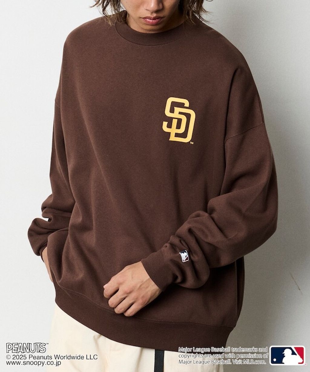 PEANUT × FREAKS STORE x MLB 三方聯名內裡刷毛大學T(教士隊)_6