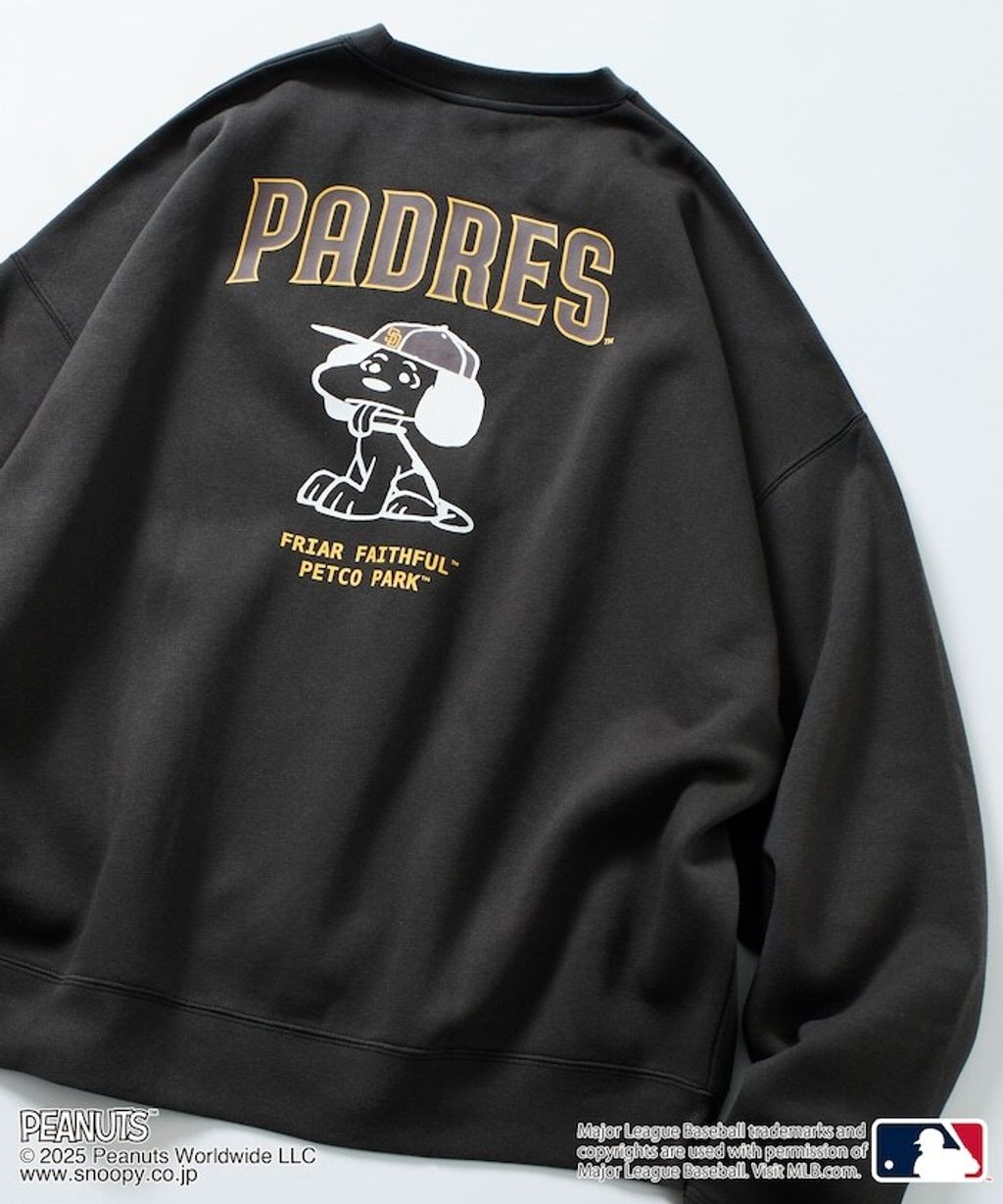 PEANUT × FREAKS STORE x MLB 三方聯名內裡刷毛大學T(教士隊)_2