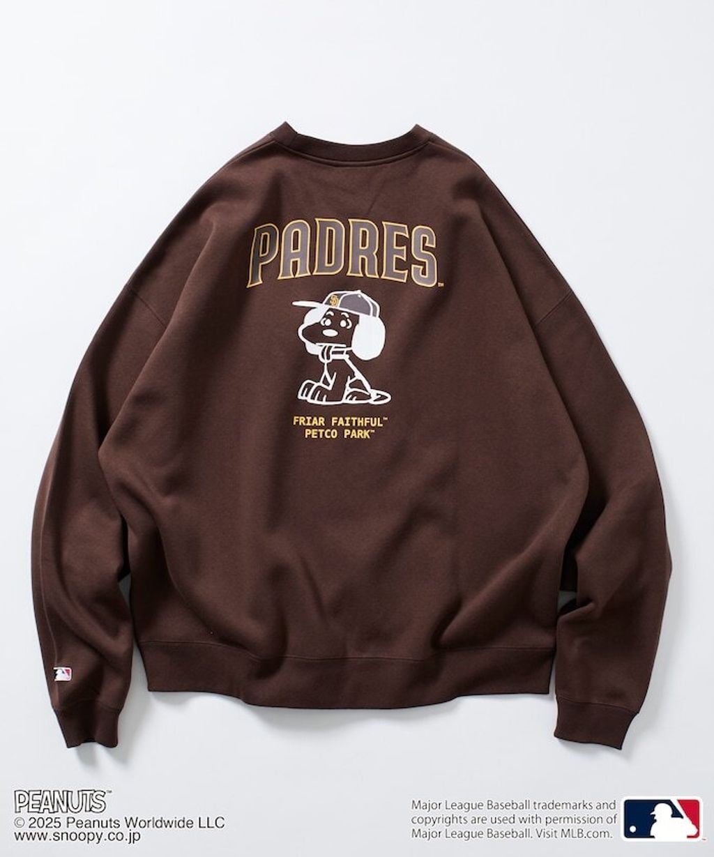 PEANUT × FREAKS STORE x MLB 三方聯名內裡刷毛大學T(教士隊)_18