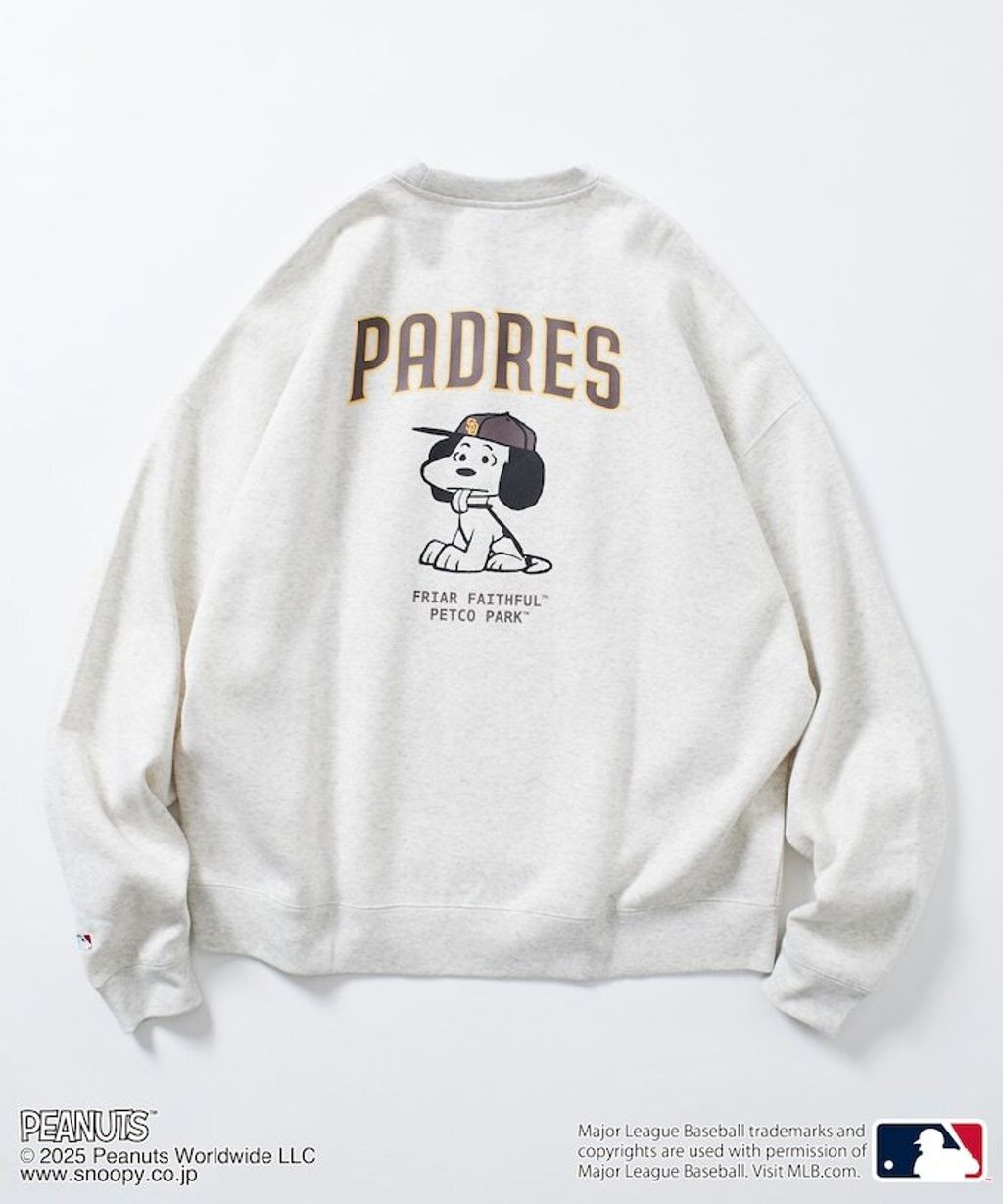 PEANUT × FREAKS STORE x MLB 三方聯名內裡刷毛大學T(教士隊)_23