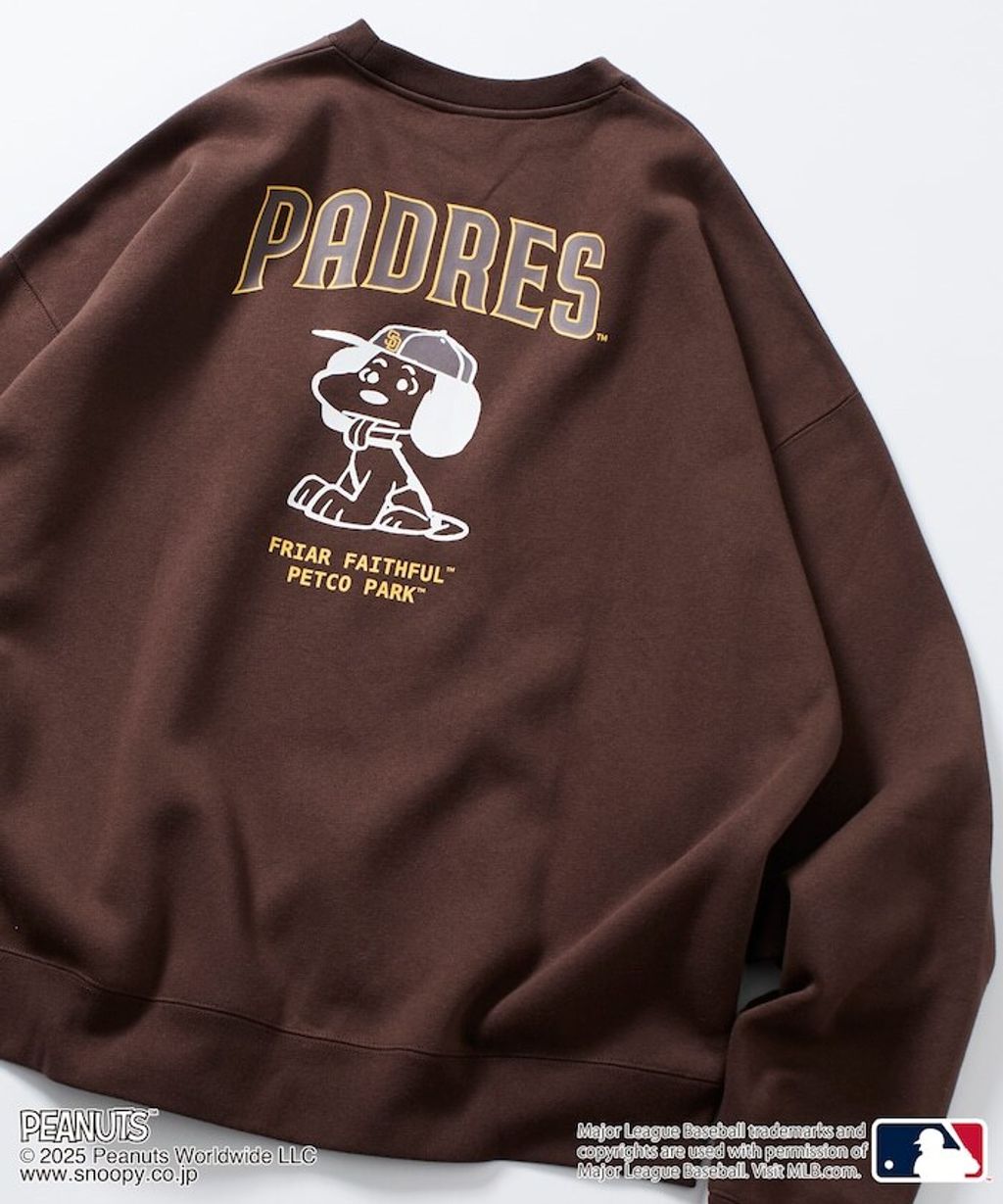 PEANUT × FREAKS STORE x MLB 三方聯名內裡刷毛大學T(教士隊)_17