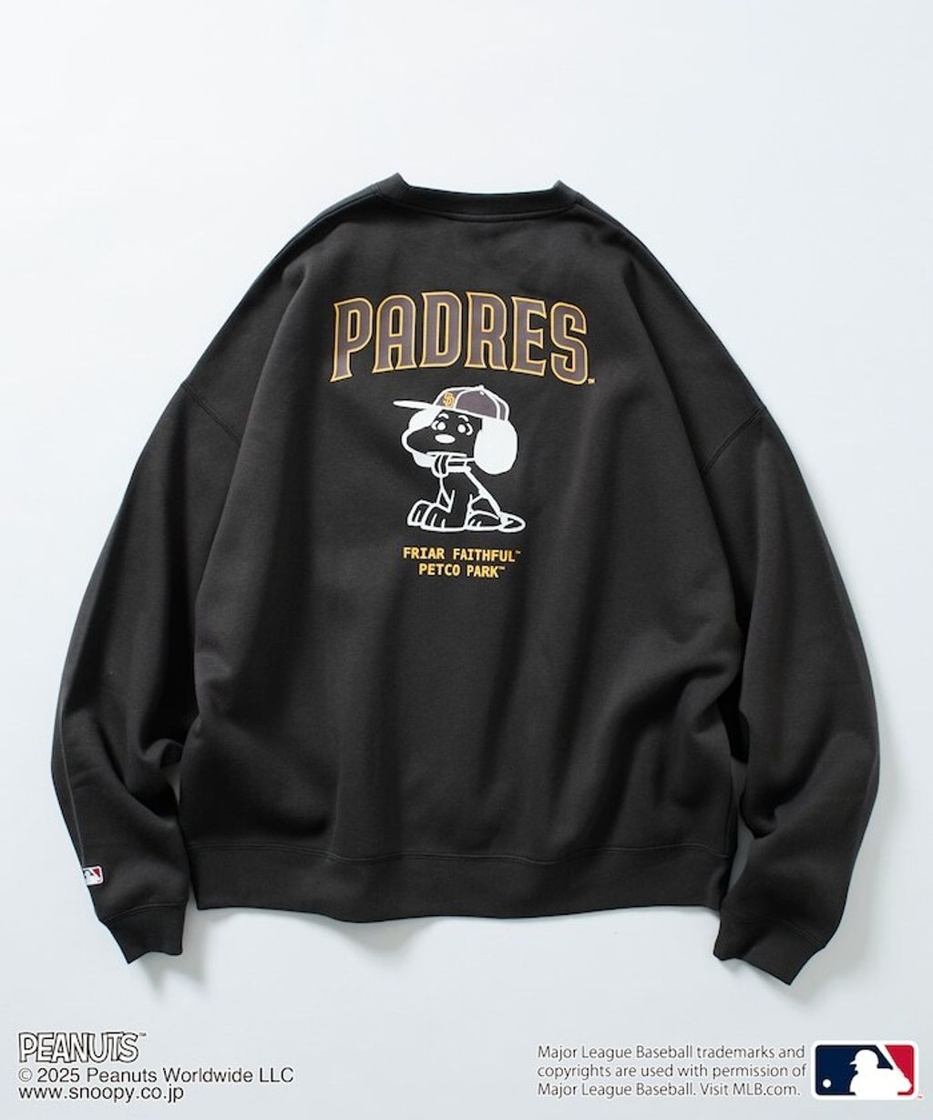 PEANUT × FREAKS STORE x MLB 三方聯名內裡刷毛大學T(教士隊)_12