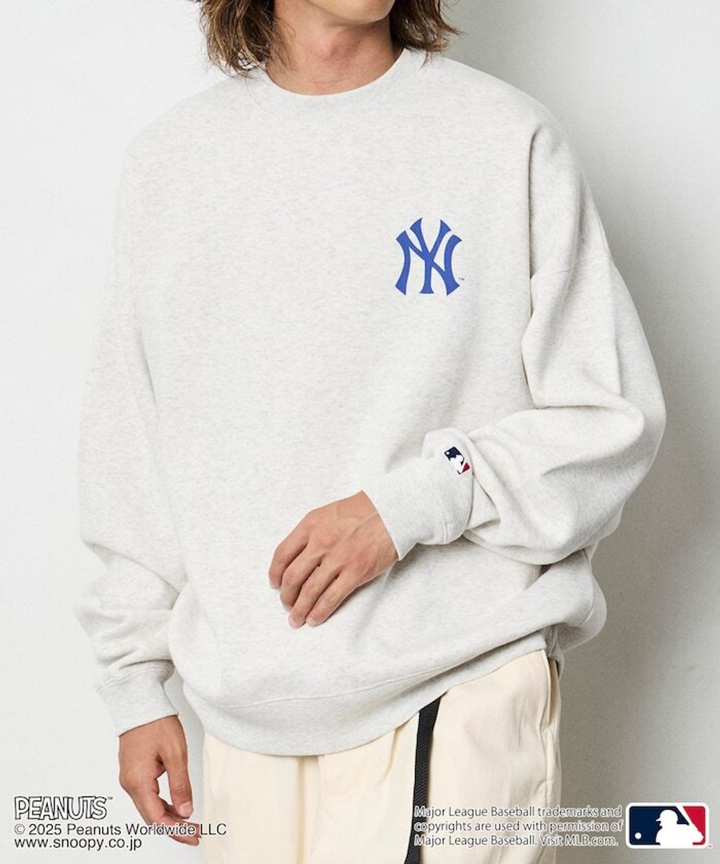 PEANUT × FREAKS STORE x MLB 三方聯名內裡刷毛大學T(洋基隊)_6