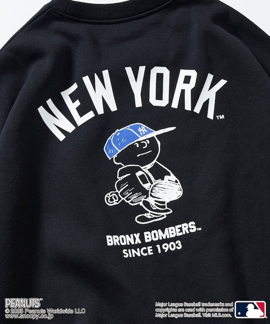 PEANUT × FREAKS STORE x MLB 三方聯名內裡刷毛大學T(洋基隊)_19