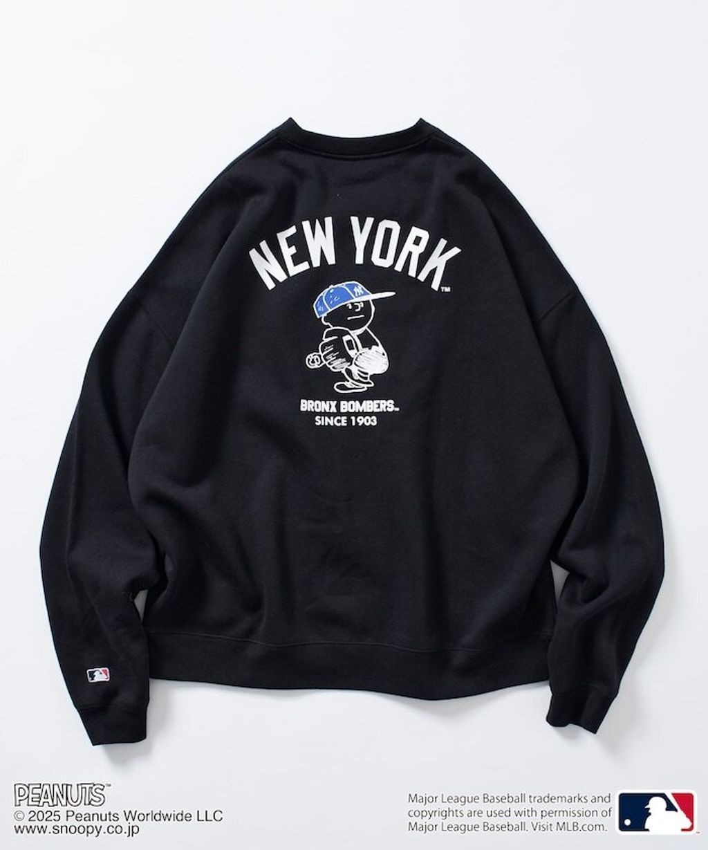 PEANUT × FREAKS STORE x MLB 三方聯名內裡刷毛大學T(洋基隊)_18