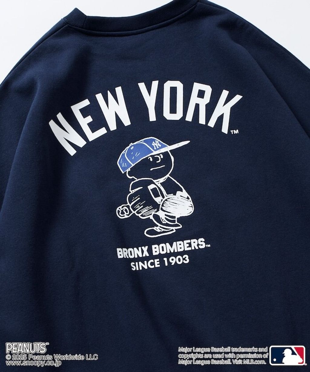 PEANUT × FREAKS STORE x MLB 三方聯名內裡刷毛大學T(洋基隊)_14