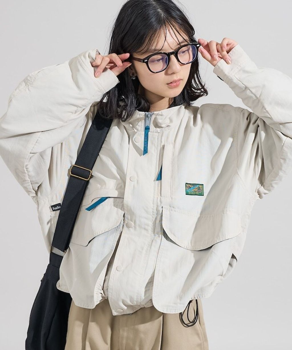 Foxfire × FREAKS STORE 雙拉鍊短版復古風尼龍外套_8