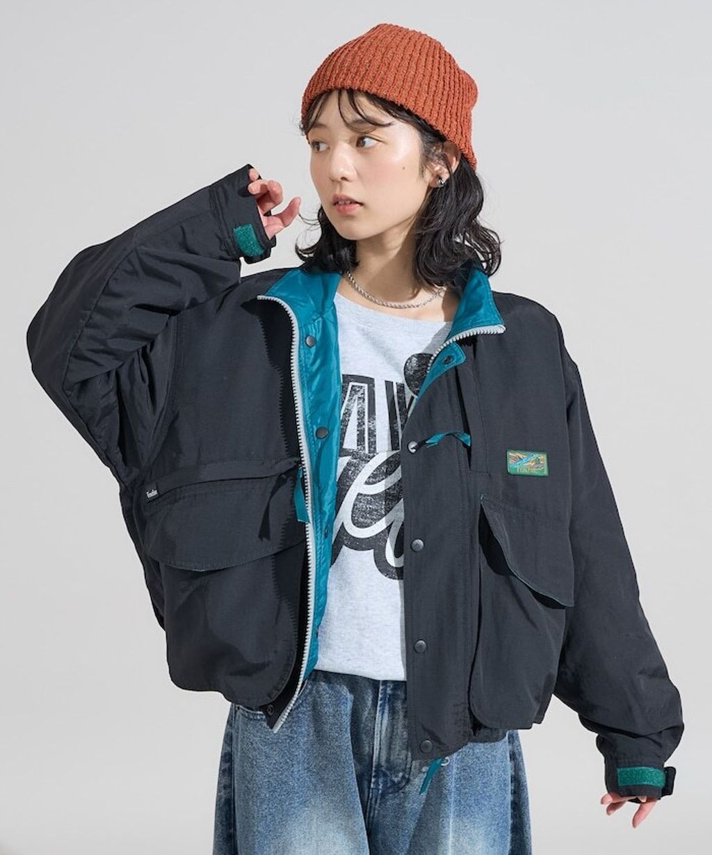 Foxfire × FREAKS STORE 雙拉鍊短版復古風尼龍外套_34
