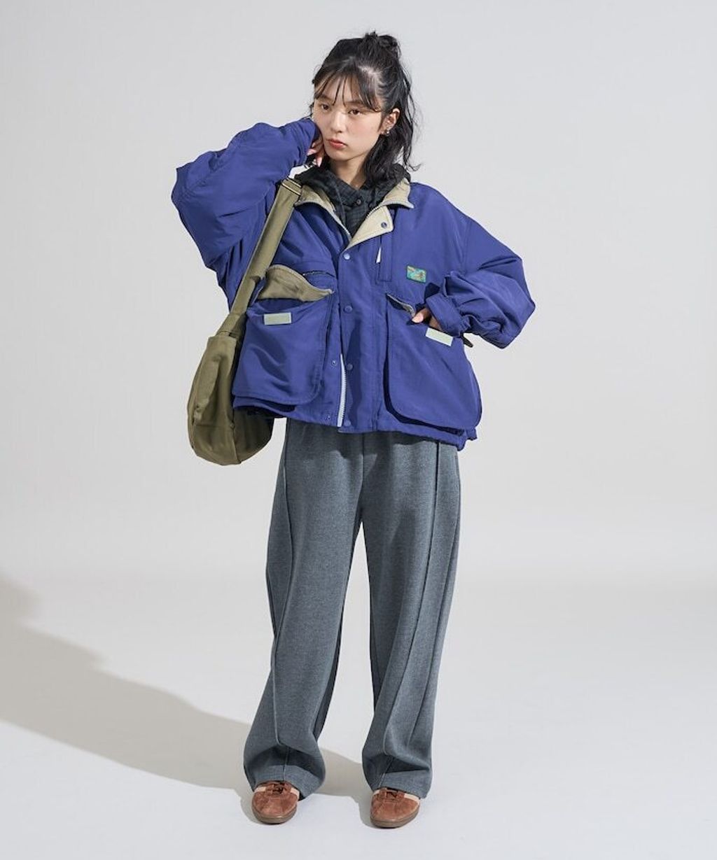 Foxfire × FREAKS STORE 雙拉鍊短版復古風尼龍外套_18