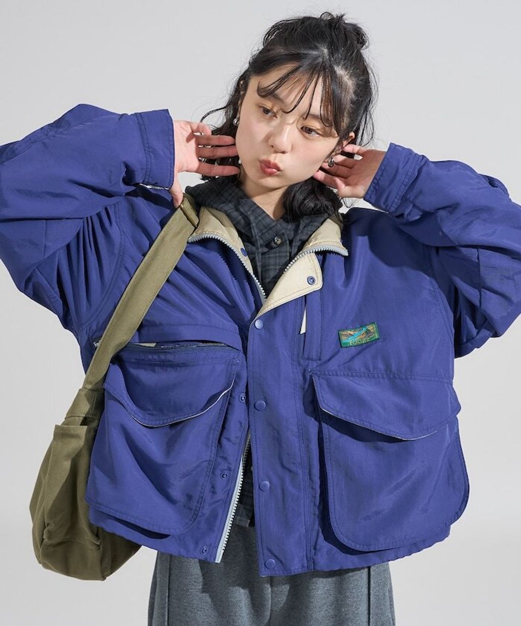 Foxfire × FREAKS STORE 雙拉鍊短版復古風尼龍外套_22