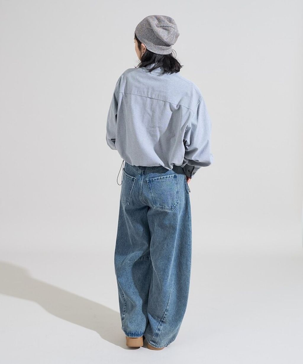 Foxfire × FREAKS STORE 牛津布短版下擺抽繩口袋襯衫_8