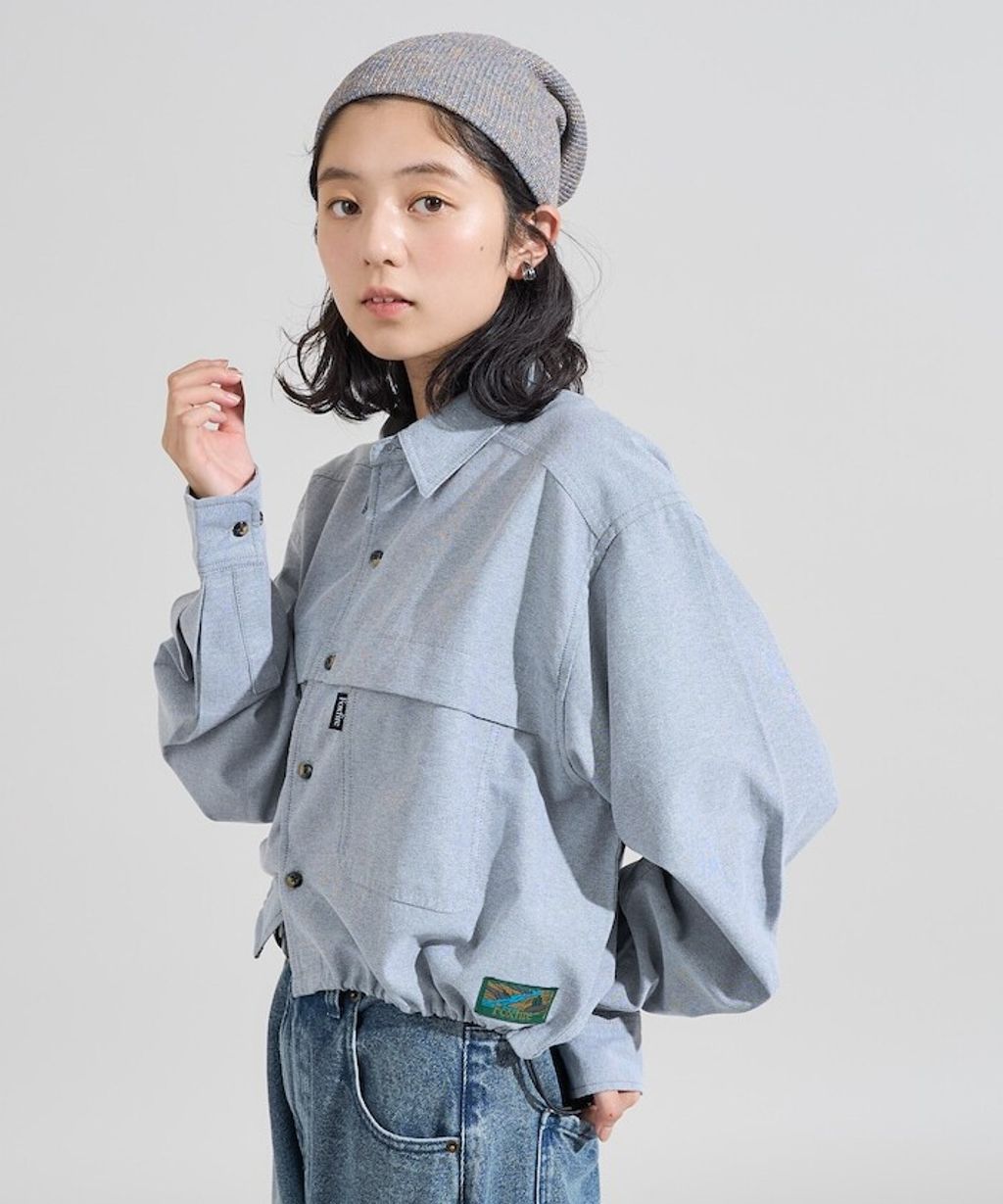 Foxfire × FREAKS STORE 牛津布短版下擺抽繩口袋襯衫_11