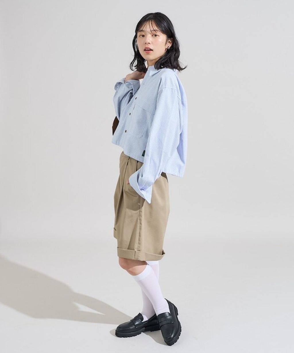 Foxfire × FREAKS STORE 牛津布短版下擺抽繩口袋襯衫_26