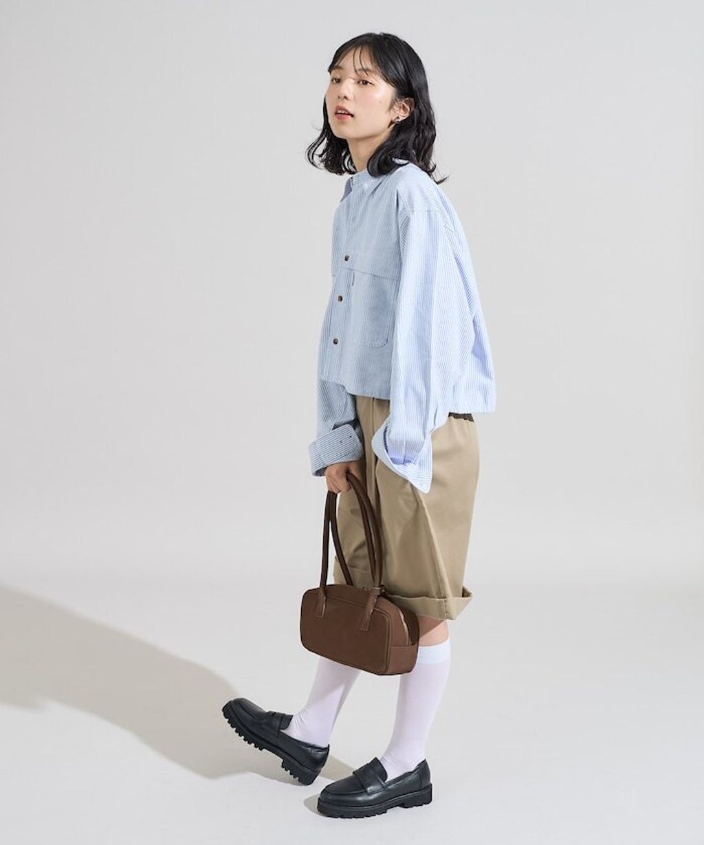 Foxfire × FREAKS STORE 牛津布短版下擺抽繩口袋襯衫_27