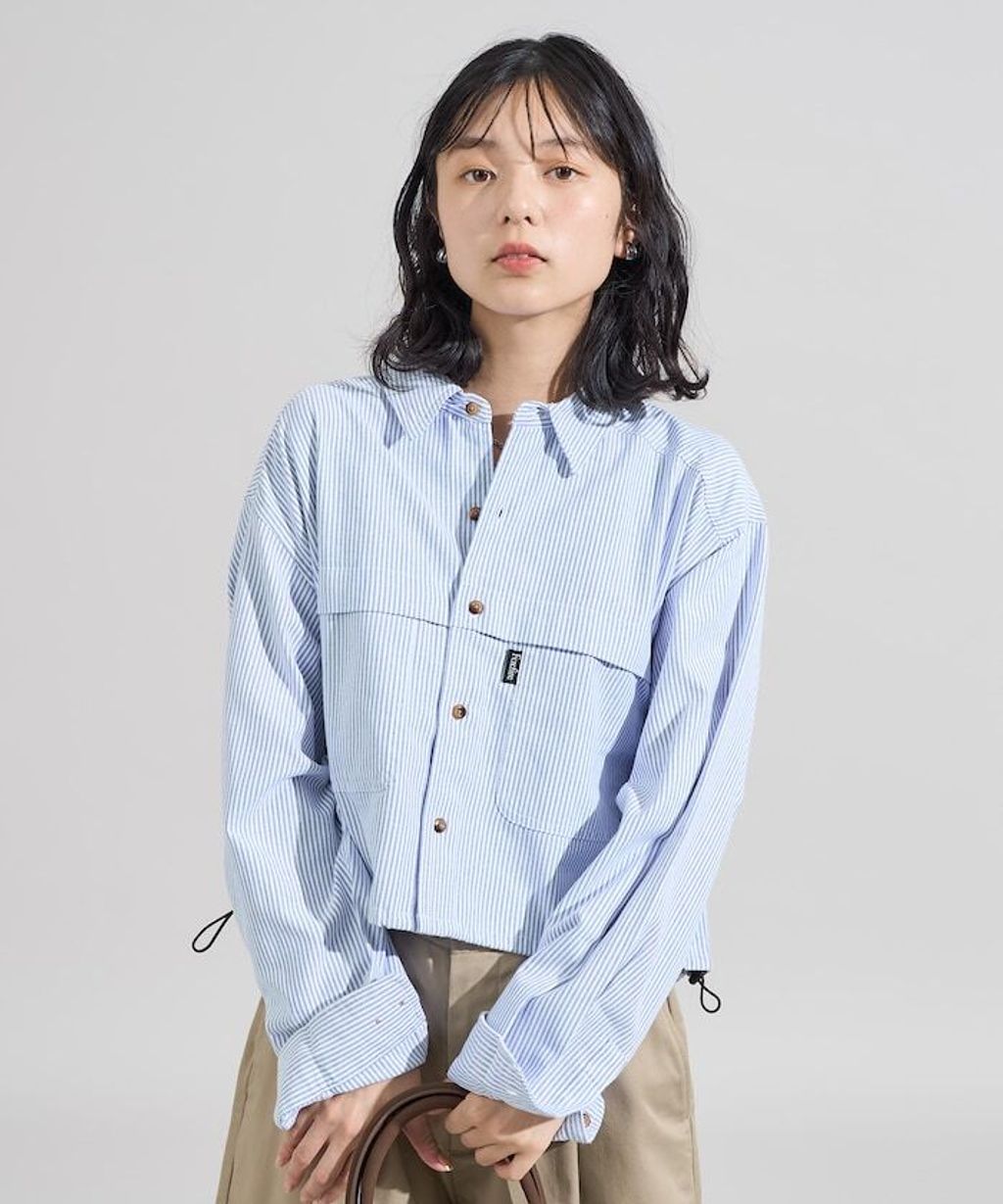 Foxfire × FREAKS STORE 牛津布短版下擺抽繩口袋襯衫_32