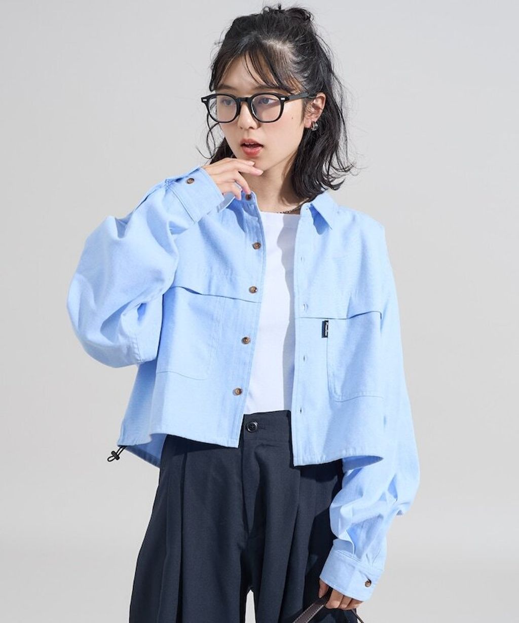 Foxfire × FREAKS STORE 牛津布短版下擺抽繩口袋襯衫_21