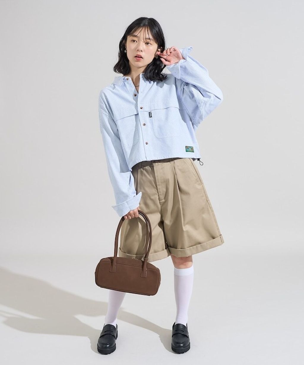 Foxfire × FREAKS STORE 牛津布短版下擺抽繩口袋襯衫_25