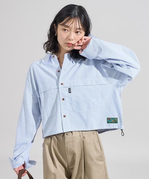 Foxfire × FREAKS STORE 牛津布短版下擺抽繩口袋襯衫_30