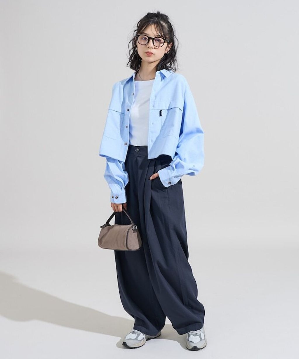 Foxfire × FREAKS STORE 牛津布短版下擺抽繩口袋襯衫_15